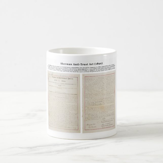 Mug La Loi anti-trust de Sherman le 2 juillet 1890 (Centre)
