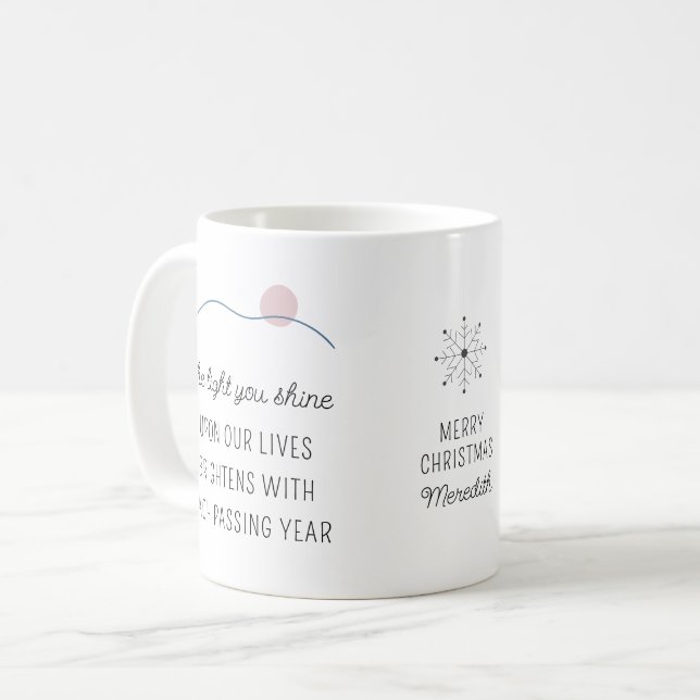 Mug La lumière que vous brillez Joyeux Noël (Devant gauche)