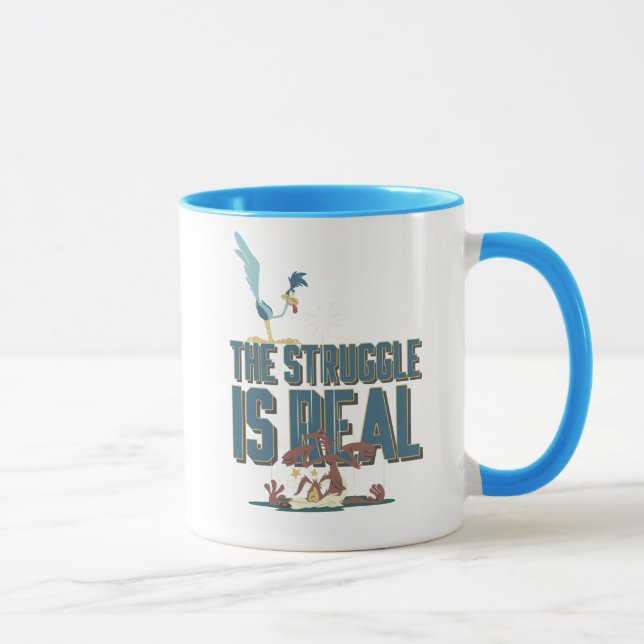 Mug La Lutte Est Réelle ROAD RUNNER™ & Wile E. Coyote (Droite)