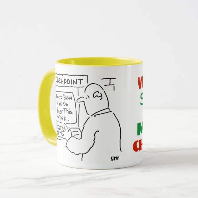 Mug La machine à cashpoint donne des conseils. Employé (Devant gauche)
