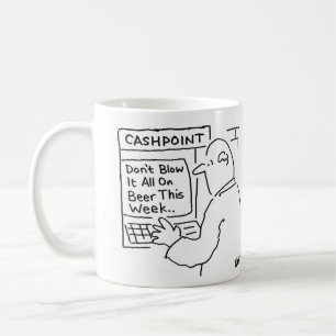 Mug La machine à cashpoint donne des conseils. Thème b