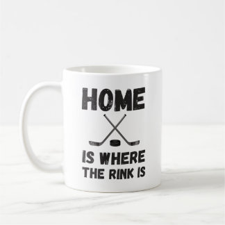 Mug La maison de hockey est là où se trouve la patinoi