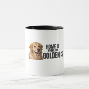 Mug La maison est là où est le Golden – Golden Retriev