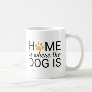 Mug La Maison Est Où Le Chien Est Empreintes de pattes