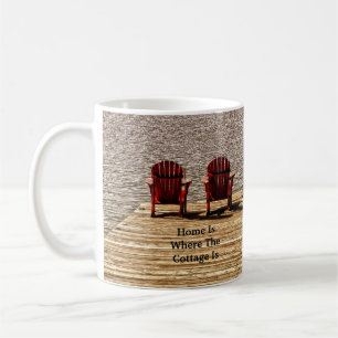 Mug La maison est où le cottage est