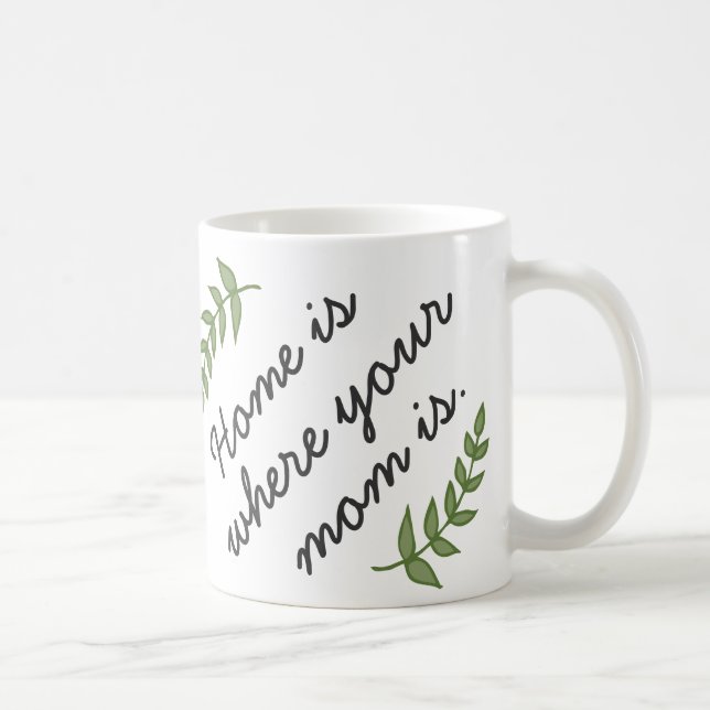 Mug La maison est où votre mère est le cadeau de jour  (Droite)