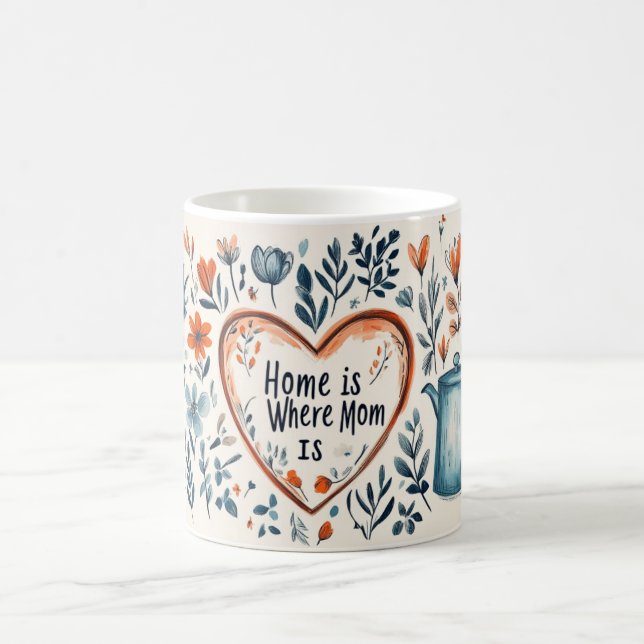 Mug La maison où maman est la fête des mères Doodle Ca (Centre)
