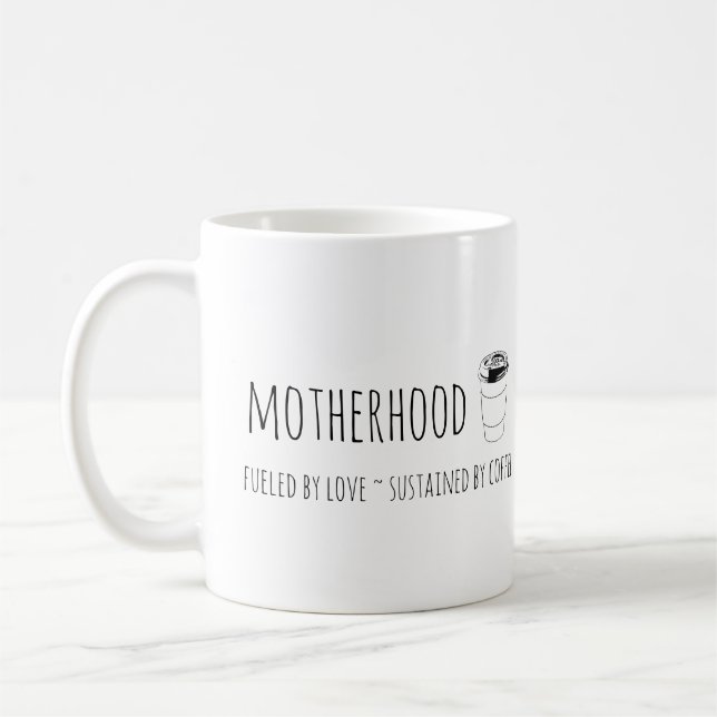 Mug La maternité a rempli de combustible par l'amour, (Gauche)