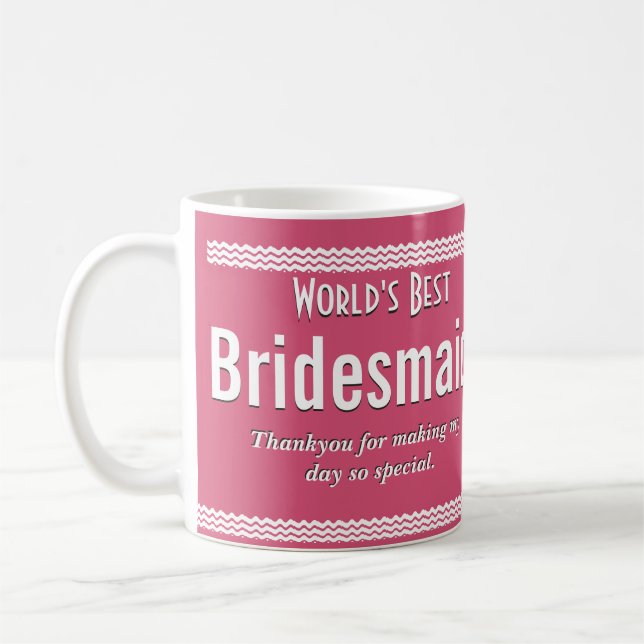 Mug La meilleure demoiselle d'honneur du monde (Gauche)