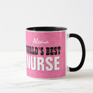 Mug La meilleure grunge V24 de rose de l'INFIRMIÈRE d