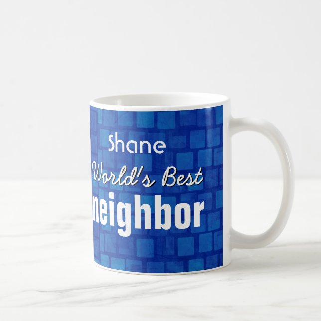 Mug La meilleure mosaïque bleue VOISINE V04 du monde (Droite)