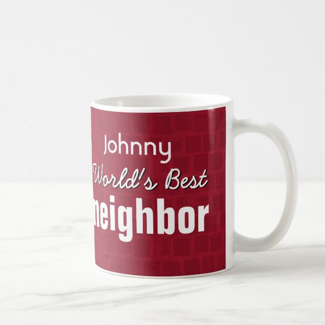 Mug La meilleure mosaïque rouge rouge VOISINE V12 du (Droite)
