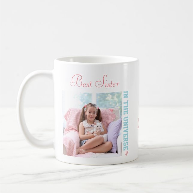 Mug La meilleure soeur dans l'univers - deux photos (Gauche)