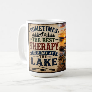 Mug La Meilleure Thérapie Est une Journée au Lac