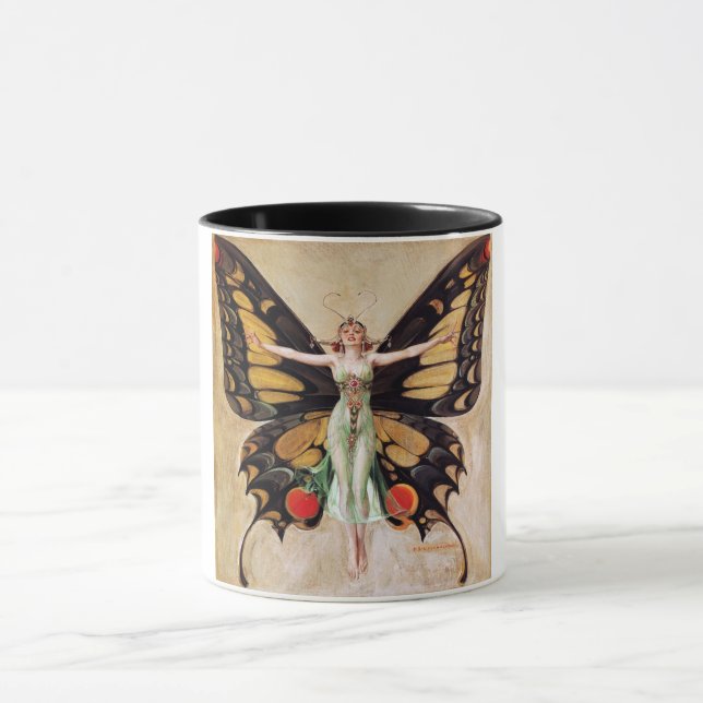 Mug La métamorphose de la fille Flapper au papillon 19 (Centre)