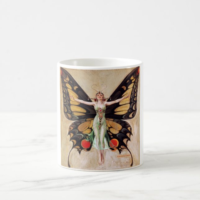 Mug La métamorphose de la fille Flapper au papillon 19 (Centre)