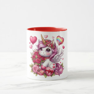 Mug La mignonne Saint Valentin licorne