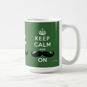 Mug La moustache gardent le calme et continuent le