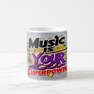 Mug La musique est votre super-pouvoir option 3