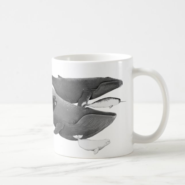 Mug La Nage Des Baleines Illustration Art (Droite)
