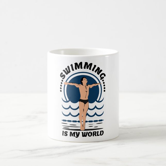 Mug La natation est mon monde - nager à Speedo (Centre)