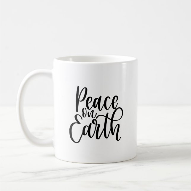 Mug La Paix à la Typographie de la Terre Noël (Gauche)