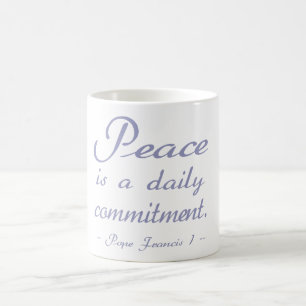 Mug La paix bleue est un engagement quotidien