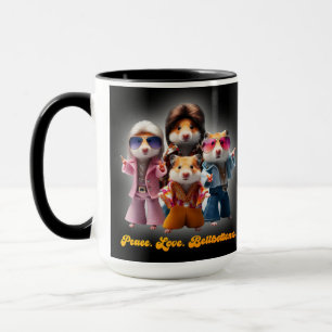 Mug La Paix Drôle. Amour. Les fonds. Supergroupe Hamst
