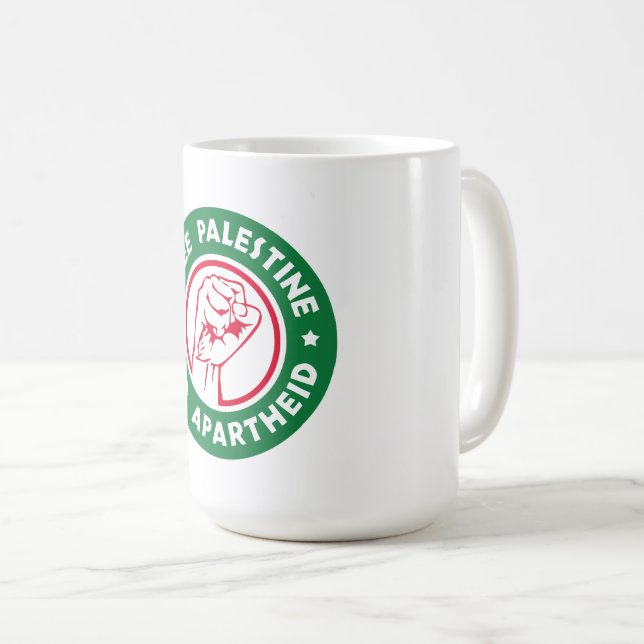 Mug La Palestine libre met fin à l'apartheid (Devant droit)