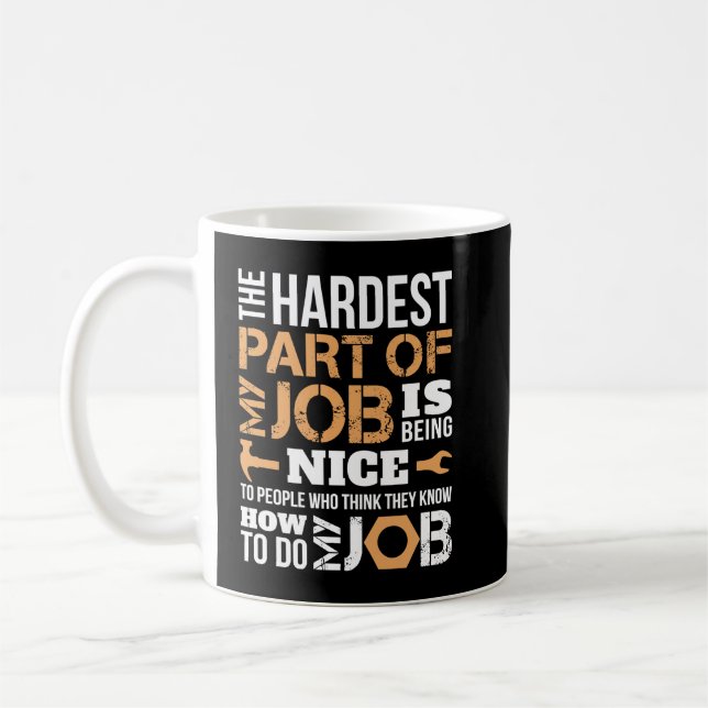 Mug La partie la plus difficile de mon travail Mécanic (Gauche)