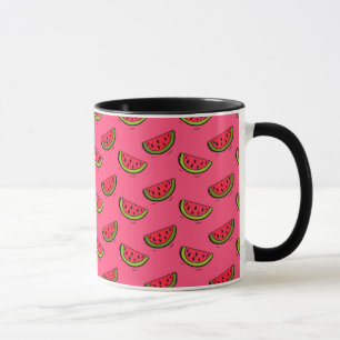 Mug La pastèque d'été sur le Motif rose