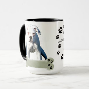 Mug La patte blanche d'amour de chiot de boxeur