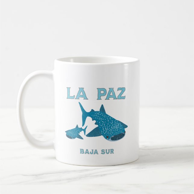 Mug La Paz Baja Mexique Requin de baleine (Gauche)