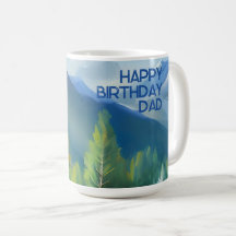 La peinture de la montagne Joyeux anniversaire pap