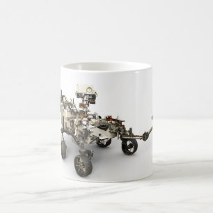 Mug La Persévérance Mars Rover Sur Arrière - plan Blan