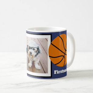 Mug La photo de basket-ball ajoutent votre nom - peut