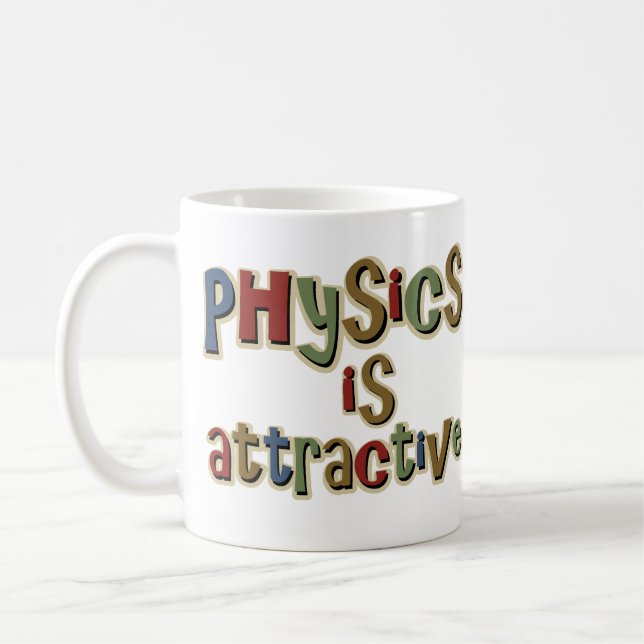 Mug La physique est calembour drôle attrayant (Gauche)