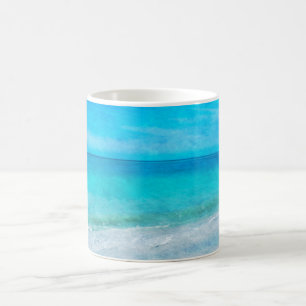 Mug La plage côtière dans le bleu turquoise d'Aqua T