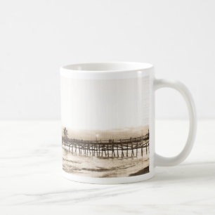 Mug La plage de San Clemete en Californie Photo vintag