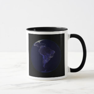 Mug La pleine terre la nuit montrant les lumières 6 d