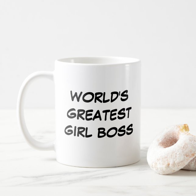 Mug "La plus grande fille Boss du monde" (Avec donut)