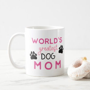 Mug La plus grande maman de chien du monde rose avec p
