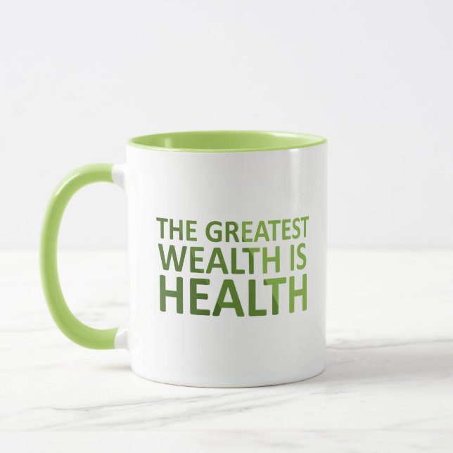 Mug La plus grande richesse est la santé (Gauche)