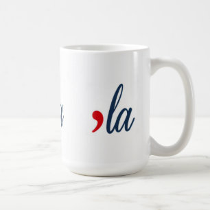 Mug LA pour Kamala Harris. Blanc, Rouge, Bleu