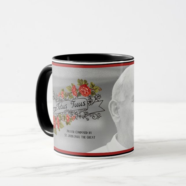 Mug La prière catholique de Totus Tuus Marie Jean-Paul (Devant gauche)
