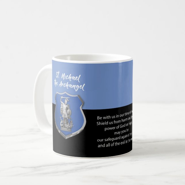 Mug La prière de saint Michael Archangel Penser à vous (Devant gauche)