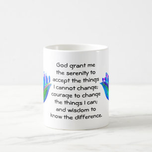 Mug La prière de sérénité avec la floraison colorée de