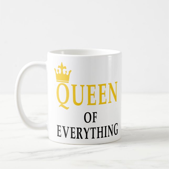 Mug La Reine de tout idée mignonne de cadeaux de (Gauche)