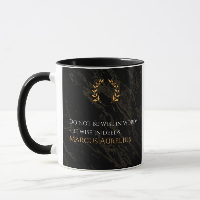 Mug La sagesse de Marcus Aurelius : Les actions parlen (Gauche)