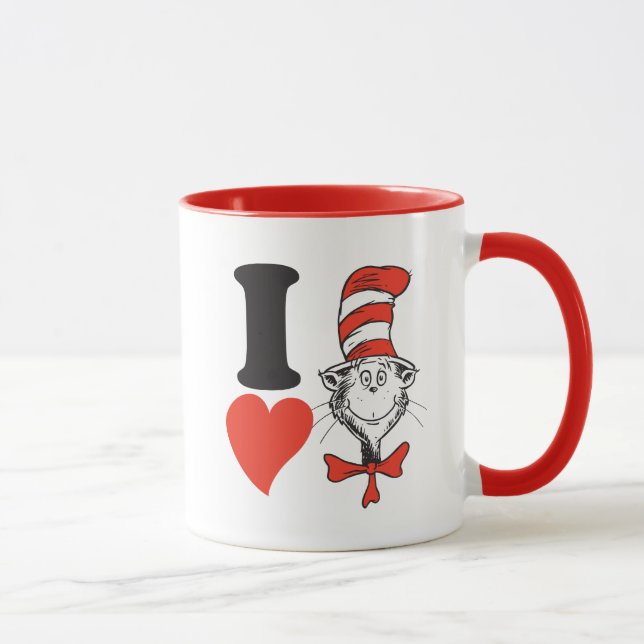 Mug La Saint-Valentin de Dr. Seuss | J'aime le Chat da (Droite)
